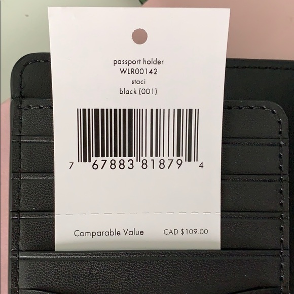 Kate Spade Passport case in Black Leather. NWT - Picture 4 of 7
